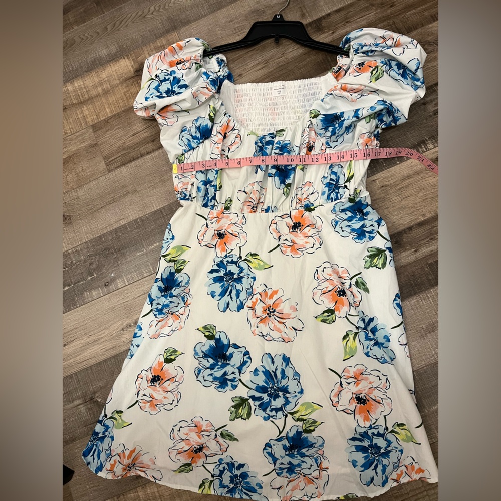 Abercrombie Kids Floral Dress in Blue and Orange Sz 17/18 EUC